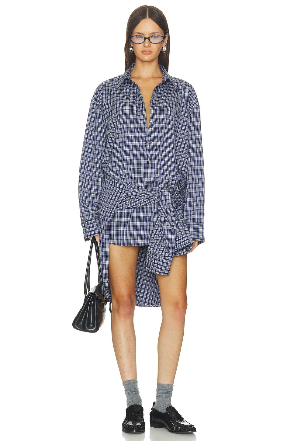 The Pax Check Shirt in Navy & White