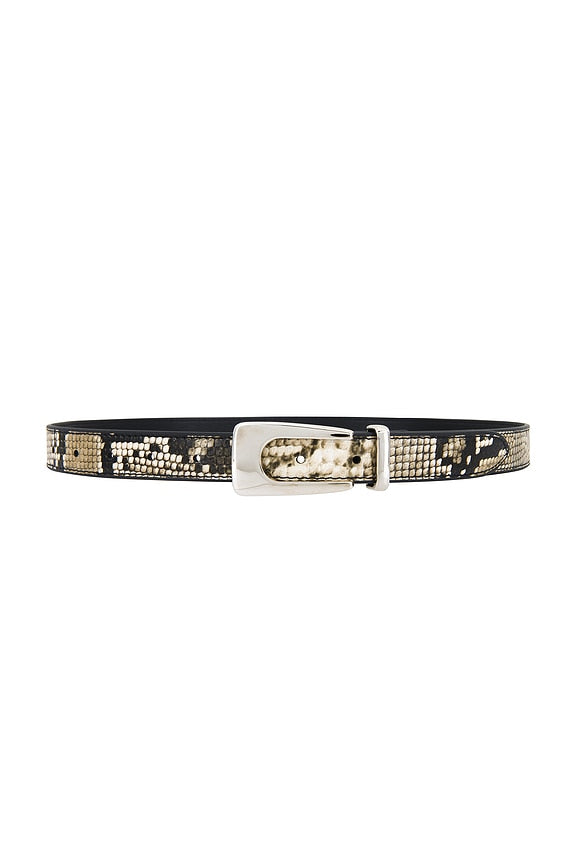 The Stassie Belt in Snake & Silver