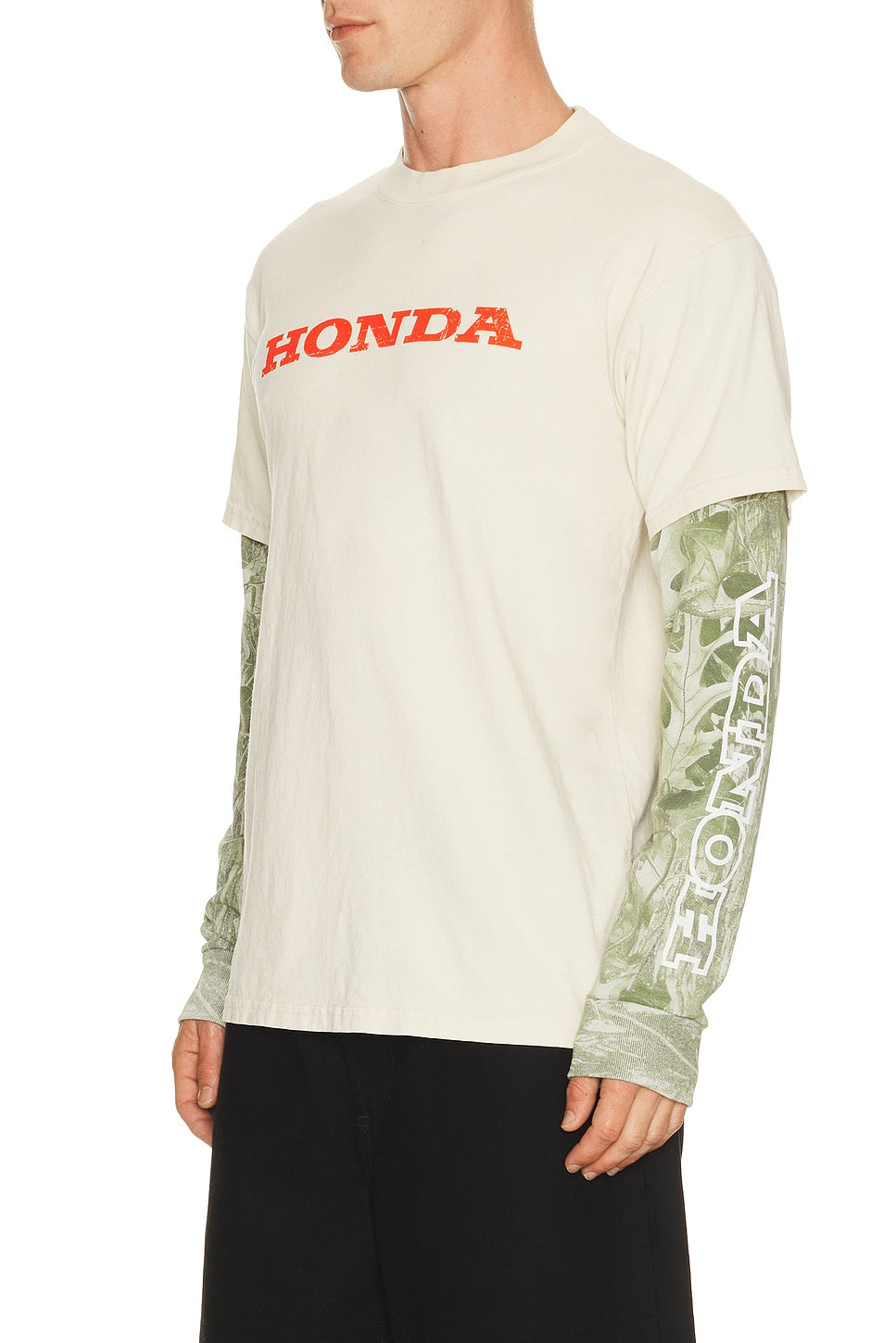 Jumper 2Fer Long Sleeve Tee in Natural