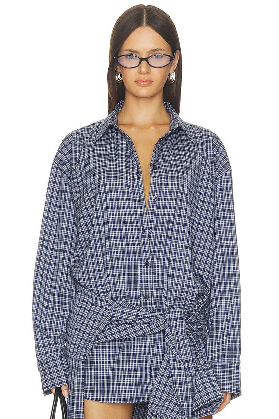 The Pax Check Shirt in Navy & White
