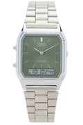 Aq230 Series Watch in Metal Silver & Green