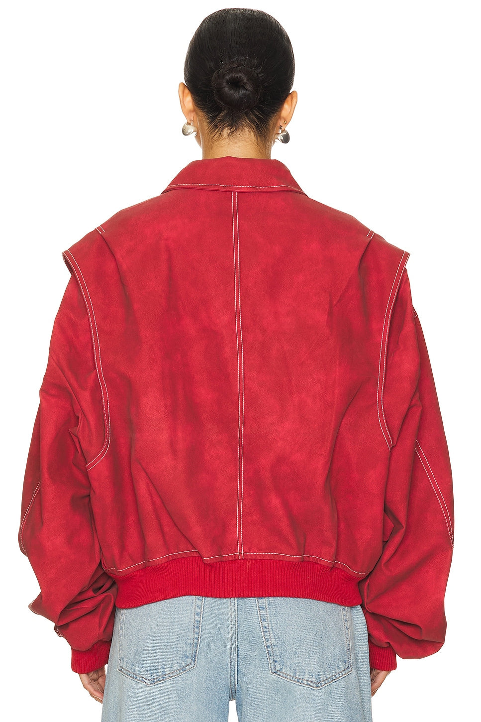 Vista Bomber Jacket in Crimson